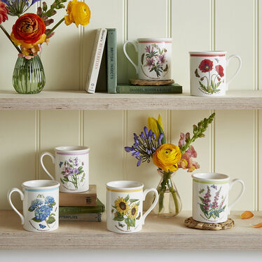 Botanic Garden Meadow Breakfast Mug Set of 6